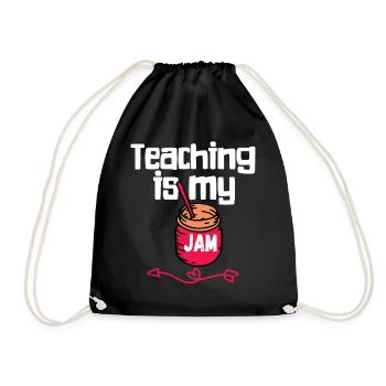 Teaching is my Jam Back to School Teachers - Drawstring Bag - black - Front