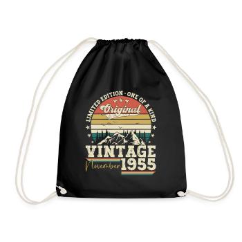 Original novembre 1955 67e anniversaire cadeau - Sac de sport léger - noir - Devant