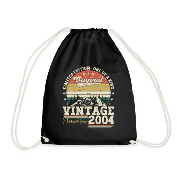 Original November 2004 18th birthday gift - Drawstring Bag - black - Front