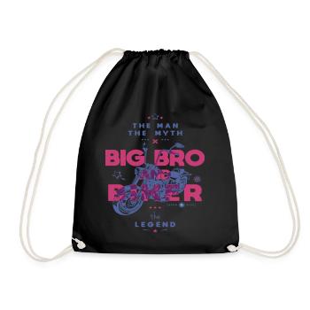 Big Bro And Biker The Man The Myth The Legend - Drawstring Bag - black - Front