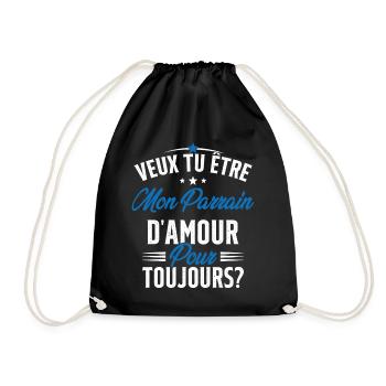 Veux Tu Être Mon Parrain D'amour pour toujours - Sac de sport léger - noir - Devant