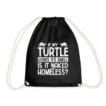 Schildkröten - Turnbeutel - Schwarz - Vorne