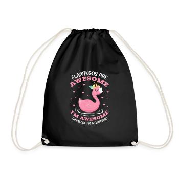 Flamant rose oiseau zoo cadeau de vacances d’été - Sac de sport léger - noir - Devant