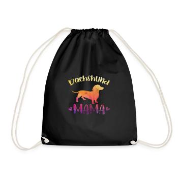 Dachshund Mama - Drawstring Bag - black - Front