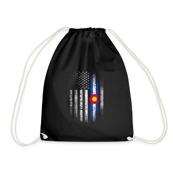 Colorado USA America Gift - Drawstring Bag - black - Front