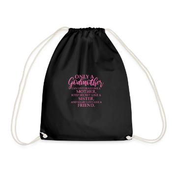 Marraine Tante Marraine Baptême Nièce Neveu Cadeau - Sac de sport léger - noir - Devant