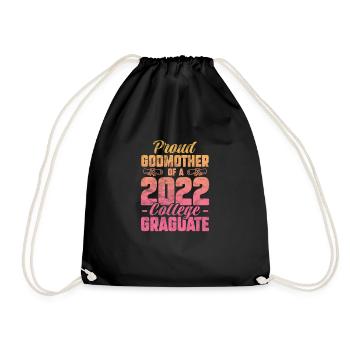 Marraine Tante Marraine Baptême Nièce Neveu Cadeau - Sac de sport léger - noir - Devant
