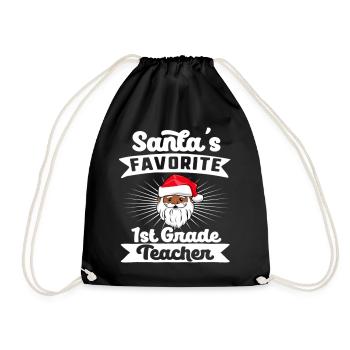 L’enseignante de 1re année préférée du Père Noël, Melanin Black - Sac de sport léger - noir - Devant