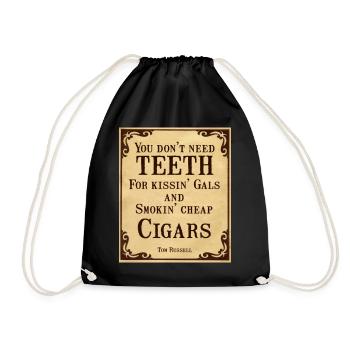Les citations de cow-boy n’ont pas besoin de dents - Sac de sport léger - noir - Devant