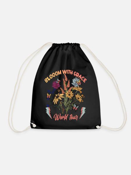 Bloom Where You Are Planted - Turnbeutel - Schwarz