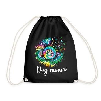 Hippie Cadeau Chien Maman Femmes - Sac de sport léger - noir - Devant