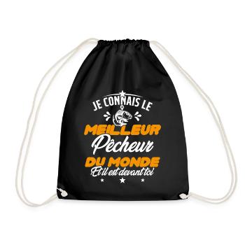 Meilleur Pecheur Humour Pêche Truite Drôle - Sac de sport léger - noir - Devant