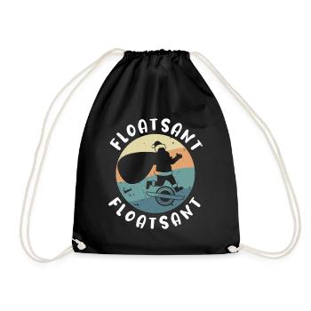 Float Santa Shirt Onewheel Christmas - Drawstring Bag - black - Front