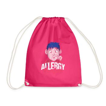 Allergy Season Shirt Gift - Drawstring Bag - fuchsia - Front