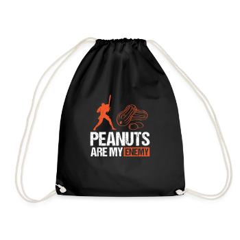 Les cacahuètes sont ma chemise ennemie Chemise d’allergie aux arachides - Sac de sport léger - noir - Devant