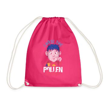 I Hate The Pollen Season Shirt - Drawstring Bag - fuchsia - Front