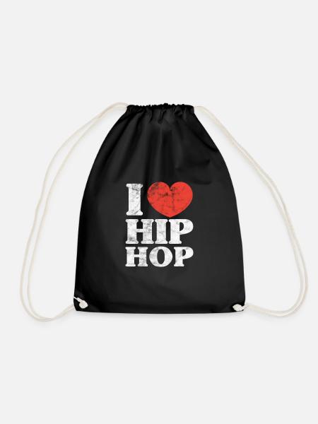 Hip Hop - Drawstring Bag - black