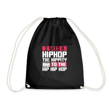 Hip Hop Rap Music Rapper Hiphop Gift - Drawstring Bag - black - Front