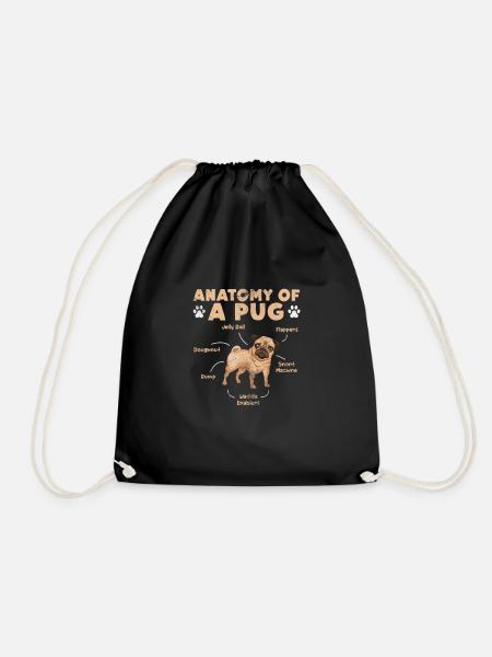 Mops - Turnbeutel - Schwarz