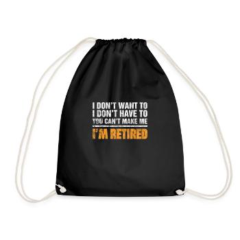 Retirement - Drawstring Bag - black - Front
