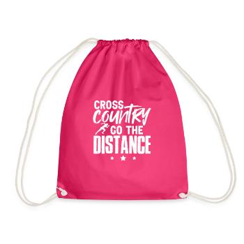 Run - Drawstring Bag - fuchsia - Front