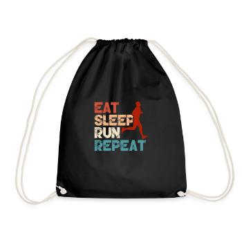 Run - Drawstring Bag - black - Front
