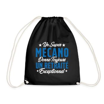 Mécano Papa Cadeau Drôle Fête Des Pères Garagiste - Sac de sport léger - noir - Devant