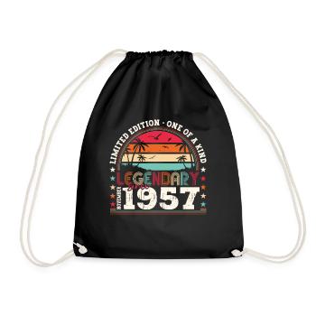 Légende Novembre 1957 65e anniversaire Cadeau Fun - Sac de sport léger - noir - Devant