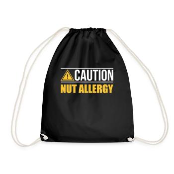 Coutain Nut Allergy Nuss Allergie Shirt - Drawstring Bag - black - Front