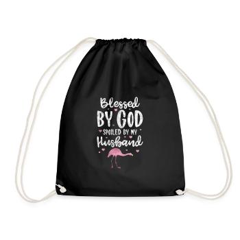 Flamingo God Husband - Drawstring Bag - black - Front