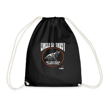 Chien de berger allemand Chiens de compagnie Cadeau - Sac de sport léger - noir - Devant