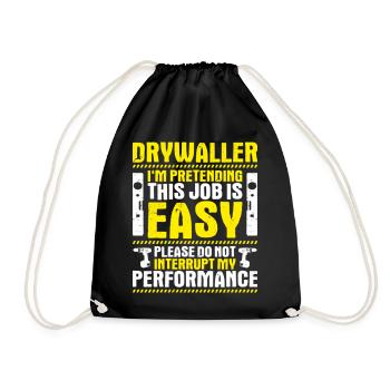 Drywaller Drywall Finisher Drywall Installer - Turnbeutel - Schwarz - Vorne