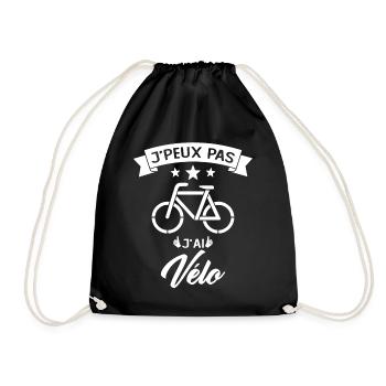 Je Peux Pas J Ai Vélo - Sac de sport léger - noir - Devant