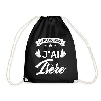 Je Peux Pas j'ai Isère (38) Originaire Cadeau - Sac de sport léger - noir - Devant