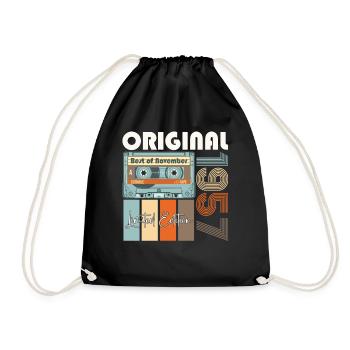 Novembre né en 1957 65e cadeau d'anniversaire - Sac de sport léger - noir - Devant