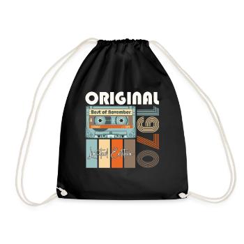 Novembre né en 1970 52e cadeau d'anniversaire - Sac de sport léger - noir - Devant