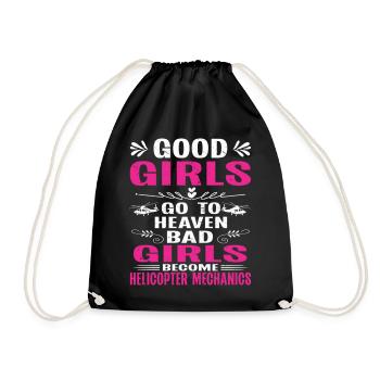 Helicopter Technician Helicopter Mechanic - Drawstring Bag - black - Front