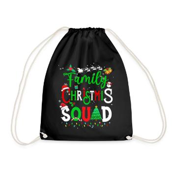 Family Christmas Matching Team Santa Elf Squad - Turnbeutel - Schwarz - Vorne