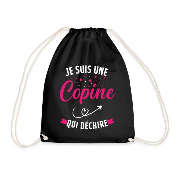 Je Suis Une Copine Qui Déchire Humour Cadeau - Sac de sport léger - noir - Devant