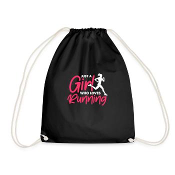 Run - Drawstring Bag - black - Front