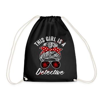 This Girl Is A Detective - Turnbeutel - Schwarz - Vorne
