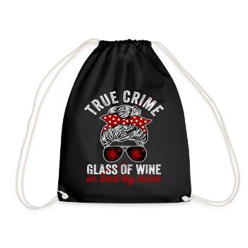 True Crime Un verre de vin au lit par neuf - Sac de sport léger - noir - Devant