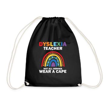 Enseignants de sensibilisation à la dyslexie et de dyslexie - Sac de sport léger - noir - Devant