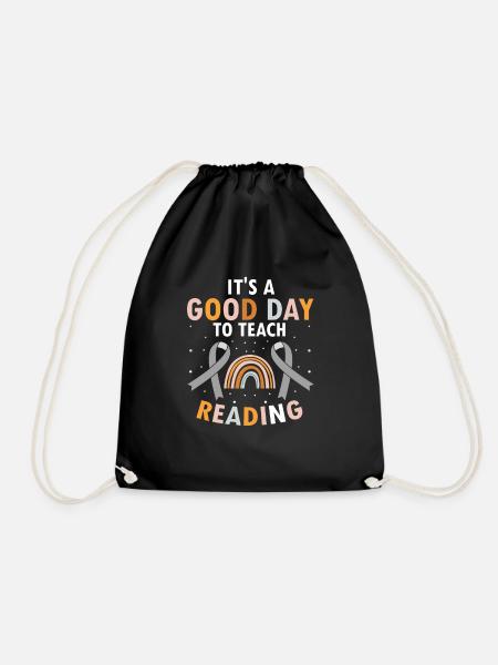 Dyslexia Therapy for Dyslexia Month - Drawstring Bag - black