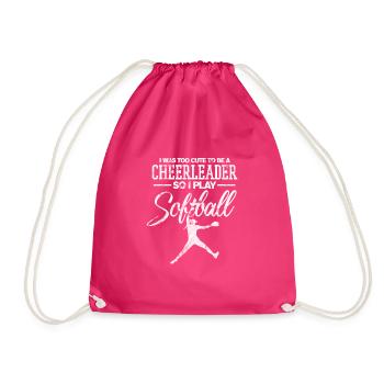 Softball - Drawstring Bag - fuchsia - Front