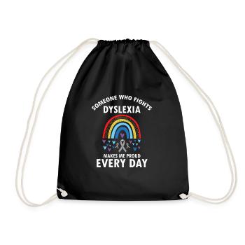 Dyslexia Interventionist for Dyslexia - Drawstring Bag - black - Front