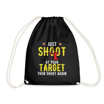 Bogenschießen Archery - Turnbeutel - Schwarz - Vorne