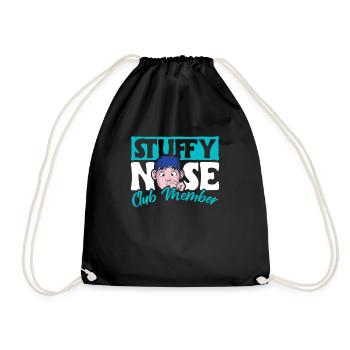 Stuffy Nose Club Member Shirt Gift - Drawstring Bag - black - Front