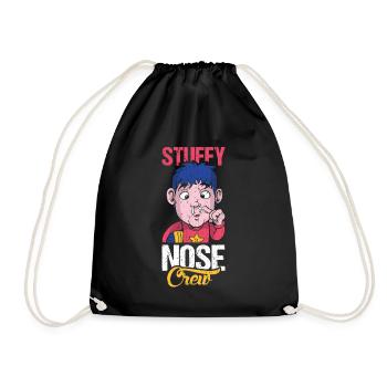 Stuffy Nose Club Shirt Gift - Drawstring Bag - black - Front
