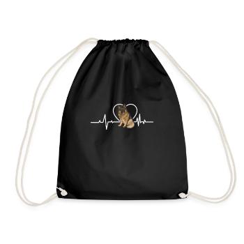 Berger allemand - Sac de sport léger - noir - Devant